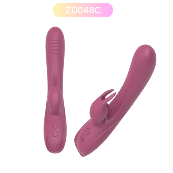 ZD048C Silicone Rabbit Vibrator – 7-Speed Rechargeable Adult Toy