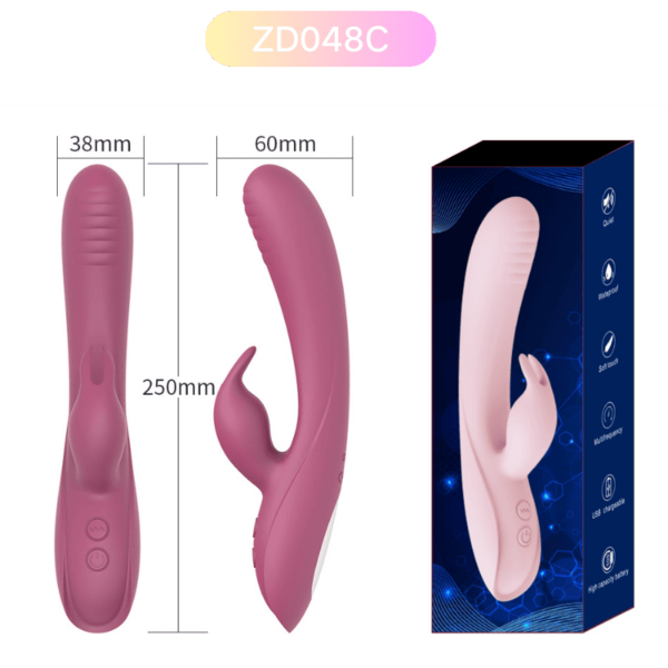 ZD048C Silicone Rabbit Vibrator – 7-Speed Rechargeable Adult Toy - Image 3