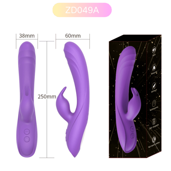 ZD049A Classic Simply Pleasure Rabbit Vibrator – 7-Speed Silicone - Image 3