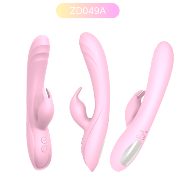 ZD049A Classic Simply Pleasure Rabbit Vibrator – 7-Speed Silicone (Pink) - Image 2