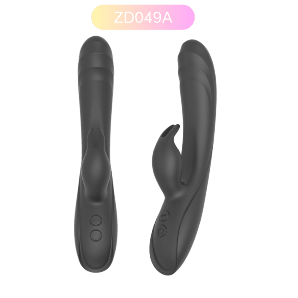 ZD049A Classic Simply Pleasure Rabbit Vibrator – 7-Speed Silicone (Black)