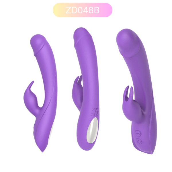 ZD048B Silicone Rabbit Vibrator – 7-Speed Rechargeable Adult Toy (Purple) - Image 2