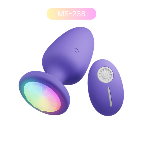 MS238-Radiant Sensations: LED Silicone Anal Plug – 12 Vibration Modes