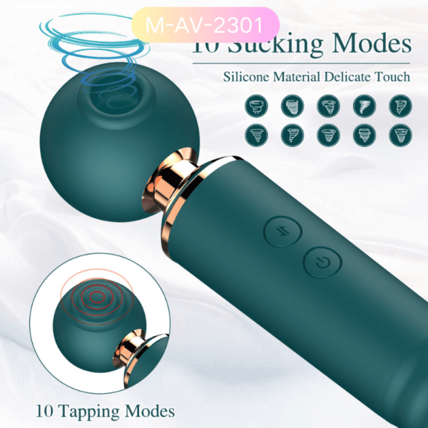 10-Mode Thrusting, Tapping, and Sucking G-Spot Vibrator with Suction Cup - Image 2