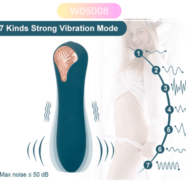 Mini Bullet Vibrator – 7 Vibration Modes, USB Rechargeable, OEM Ready W05008 - Image 3