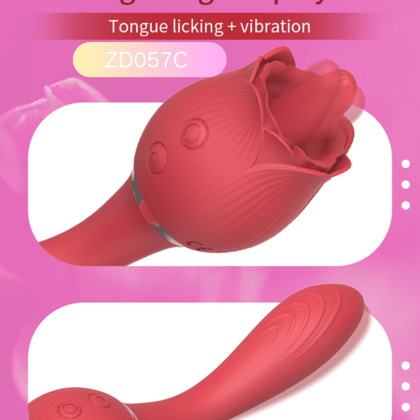 Clitoral Licking Vibrator – 10 Lick & 20 Vibe Modes, USB ZD057C - Image 2