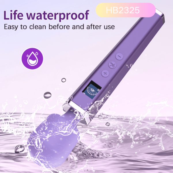HB2325 Powerful Wand Vibrator – 8 Modes, Battery Display - Image 5