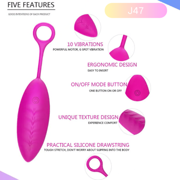J47 Wireless Vibrating Egg – 10 Modes, Remote Control - Image 4