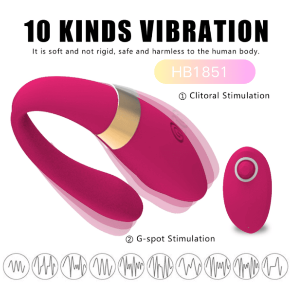 Remote vibrator with 10 vibration modes, OEM-ready design