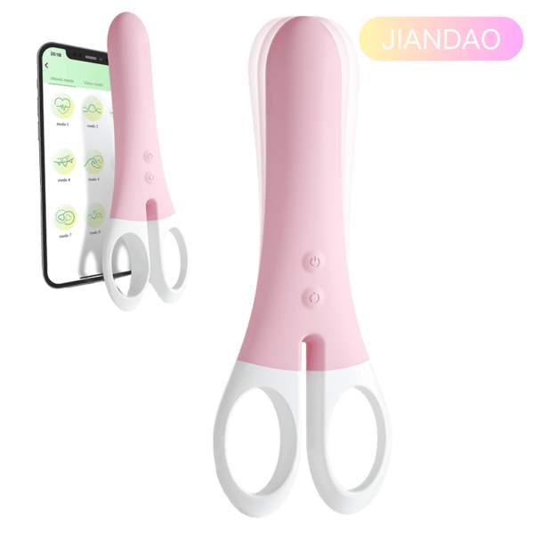 Discreet Scissors Vibrator: 9-Mode Private Label Sex Toy - Image 2