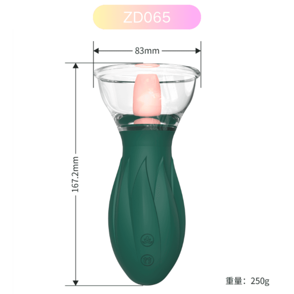 ZD065 Clitoral Suction Cup Vibrator – Strong Hold, Magnetic Charging - Image 3