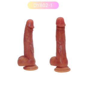 DY802 8-inch white suction cup dildo with thrusting, swinging, and vibration.