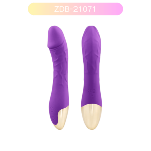 ZDB-21071 realistic silicone dildo vibrator with 10 vibration modes, shown in detail.