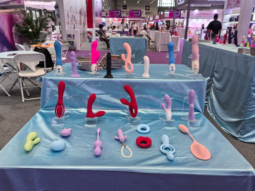 VF Pleasure team demonstrating manufacturing processes to interested clients