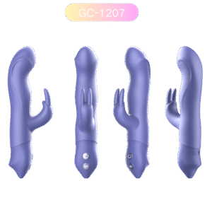 Dual Motor Lavender Silicone Rabbit Vibrator | Wholesale Sex Toys GC-1207