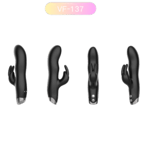 Luxury Black Dual Action Rabbit Vibrator | Sex Toy Factory VF-137