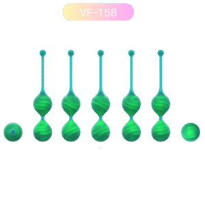 Textured Silicone Dual Kegel Balls with Retrieval Tail | Sex Toy Manufacturer VF-158