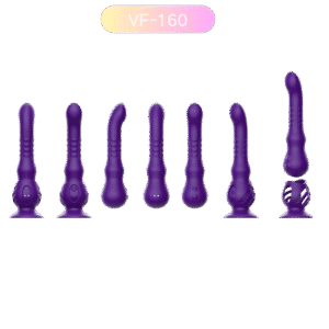 Curved Ribbed Suction Vibrator with Cage Base | Sex Toy Manufacturer VF-160