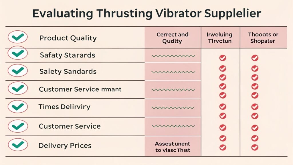 thrusting vibrator supplier evaluation checklist choosing thrusting vibrator supplier technical checklist