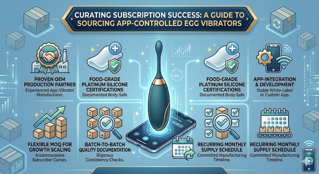 Sourcing App-Controlled Egg Vibrators Manufacturer Subscription sourcing app controlled egg vibrators subscription boxes manufacturer