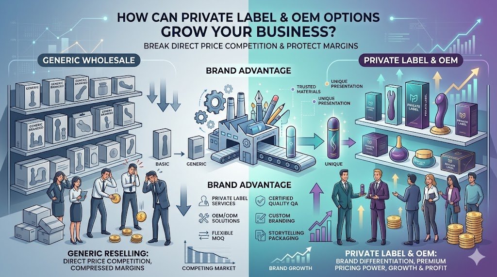 How Private Label and OEM Options Grow Your Adult Novelty Business private label OEM adult novelty wholesale brand growth