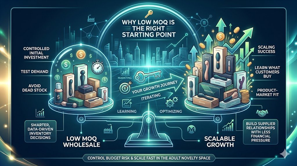 Why Low MOQ Wholesale Is the Right Starting Point for Adult Novelty Buyers why low MOQ wholesale is the right starting point for adult novelty buyers