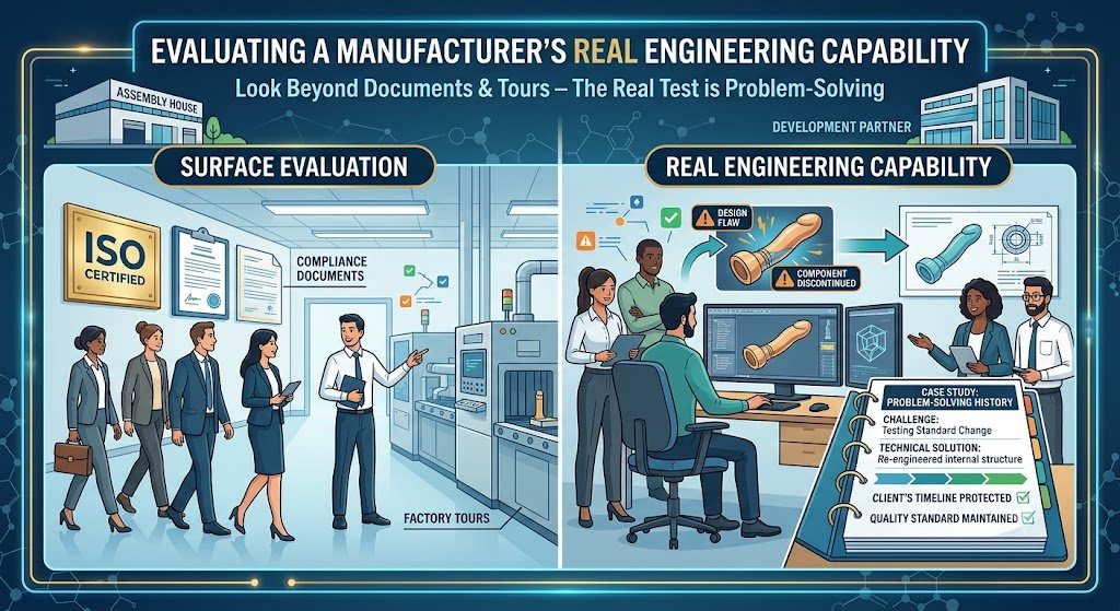 How to Evaluate a Custom Adult Toy Manufacturer's Real Engineering Capability — Case Studies Guide Evaluate adult toy manufacturer engineering capability problem solving case studies quality compliance