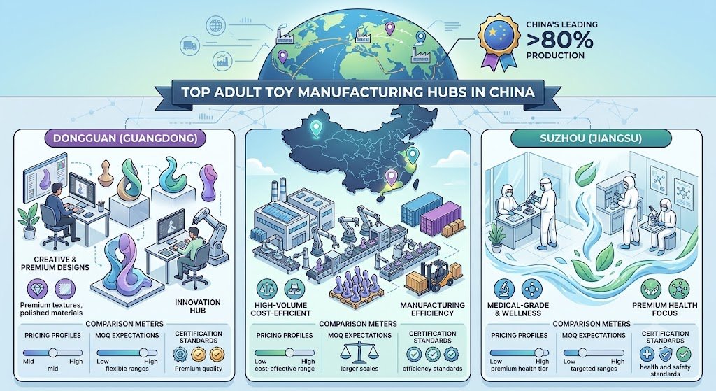 Top Adult Toy Manufacturing Hubs in China — Dongguan Ningbo Suzhou Specialization Map Top adult toy manufacturing hubs China Dongguan Ningbo Suzhou sex toy factory region specialization guide