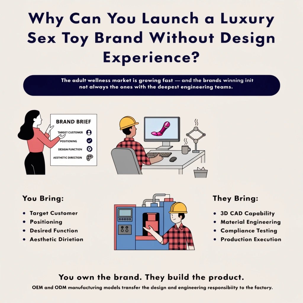 Why You Can Launch a Luxury Sex Toy Brand Without Design Experience — OEM Factory Design Team Guide Launch luxury sex toy brand without design experience OEM factory design team brief to production