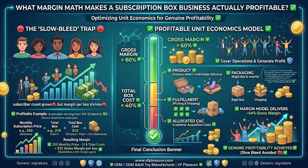 What Margin Math Makes an Adult Toy Subscription Box Actually Profitable? Adult toy subscription box unit economics margin math product cost packaging fulfillment customer acquisition