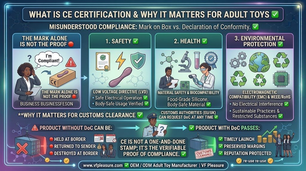 What Is CE Certification and Why Does It Matter for Adult Toys? CE certification adult toys electronic product EU safety directive declaration of conformity technical file customs
