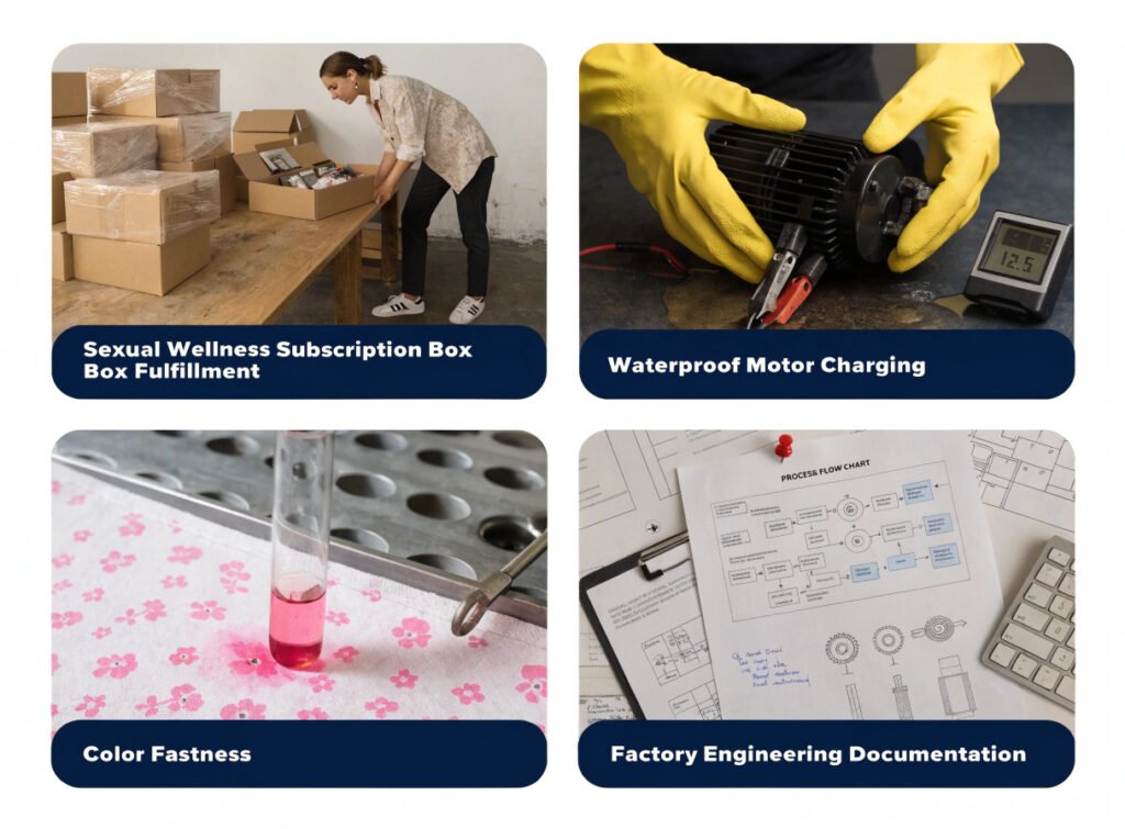 Production Problems That Could Disrupt Sexual Wellness Subscription Box Monthly Fulfillment — Factory Engineering Prevention Guide Production problems sexual wellness subscription box fulfillment waterproof motor charging color fastness documentation factory engineering