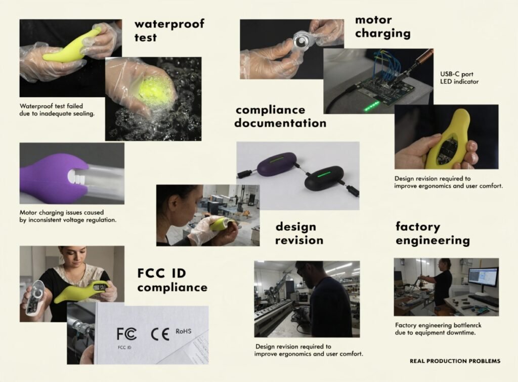 Real Production Problems That Could Damage a Yoga Brand Sexual Wellness Launch — Factory Engineering Prevention Guide Real production problems yoga brand sexual wellness launch waterproof motor charging compliance documentation factory engineering