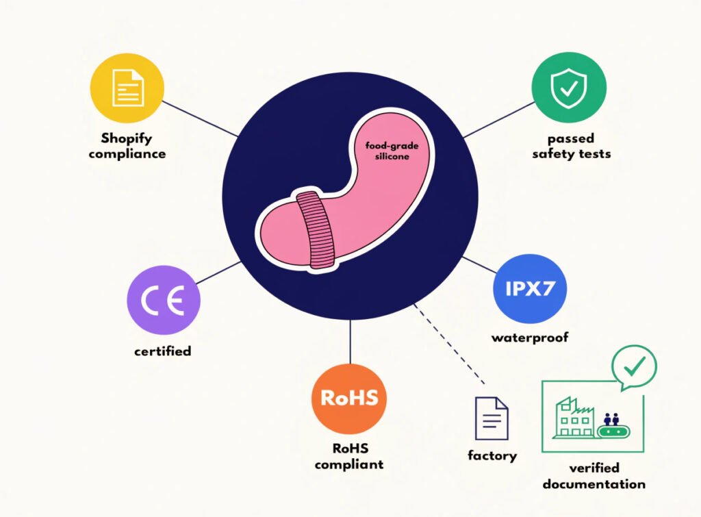 How to Source Adult Toys That Pass Shopify Platform Compliance Checks — Food-Grade Silicone CE RoHS IPX7 Factory Documentation Guide Source adult toys Shopify platform compliance checks food-grade silicone CE RoHS IPX7 factory documentation verified