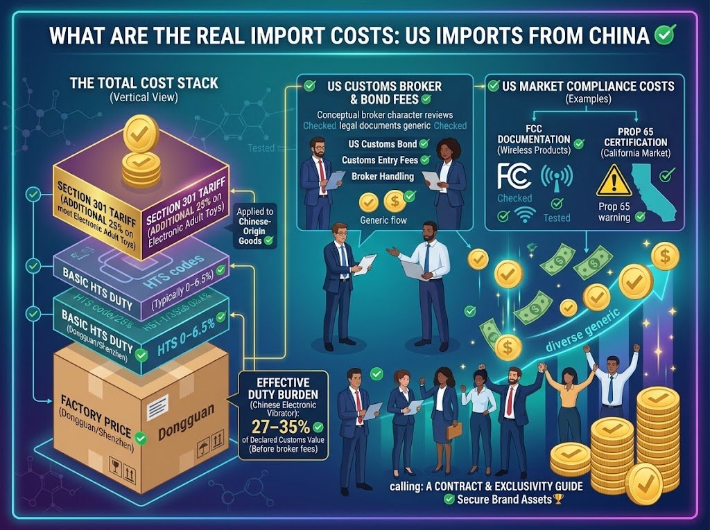 Importing Sex Toys to the United States — Section 301 Tariffs HTS Duty FCC Prop 65 Cost Stack Guide Import sex toys United States Section 301 tariffs HTS duty FCC Prop 65 customs broker cost stack