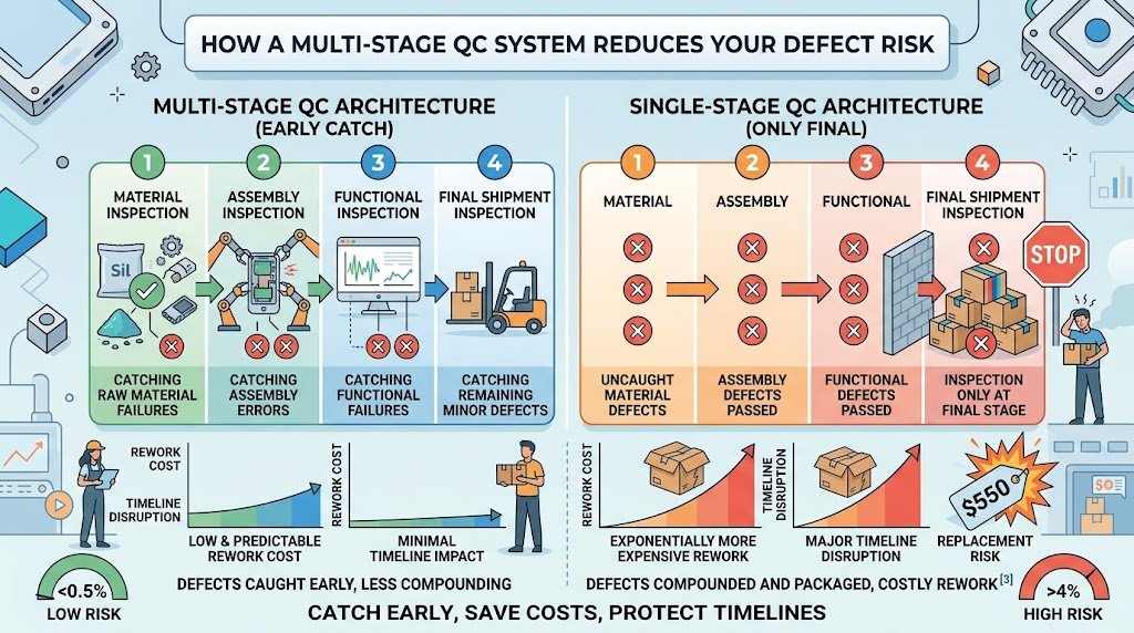 How a Multi-Stage QC System Reduces Defect Risk in Adult Toy Manufacturing Multi-stage QC system adult toy manufacturing raw material assembly functional testing batch inspection defect reduction