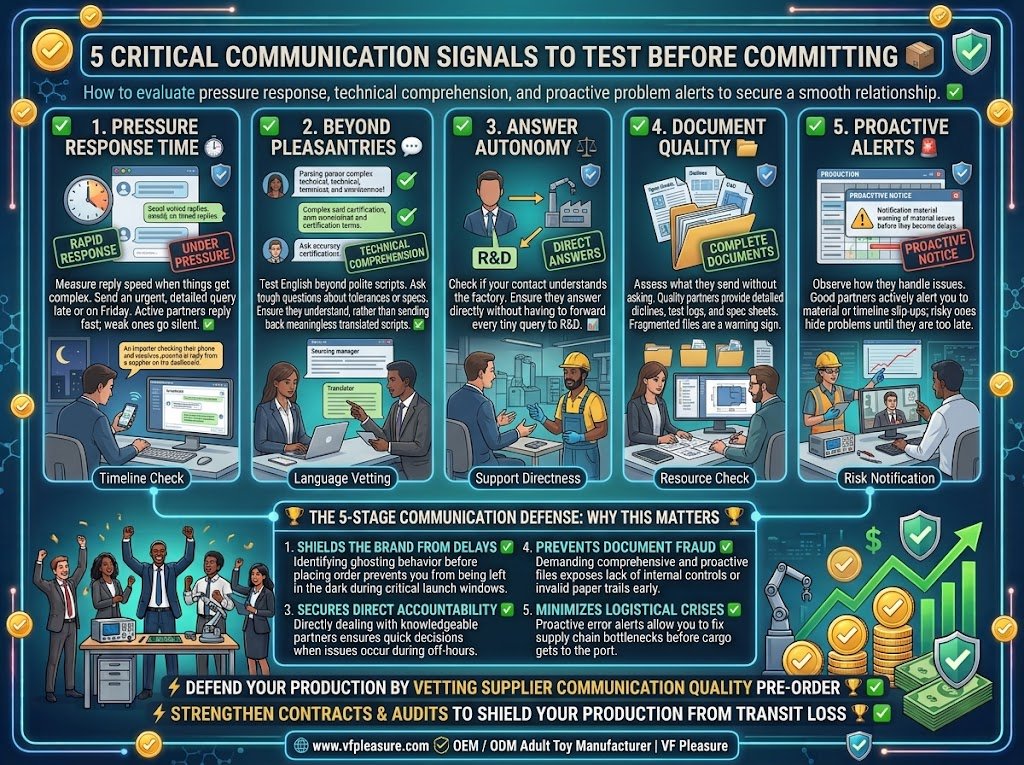 How to Evaluate a Supplier's Communication Before You Commit — Time Zone, Language, Response Time Guide Evaluate adult toy supplier communication time zone language response time before commit