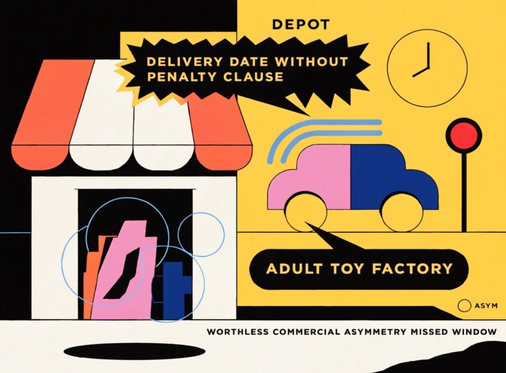 Why a Delivery Date Without a Penalty Clause Is Almost Worthless in Adult Toy OEM Contracts Delivery date without penalty clause adult toy factory worthless commercial asymmetry missed window