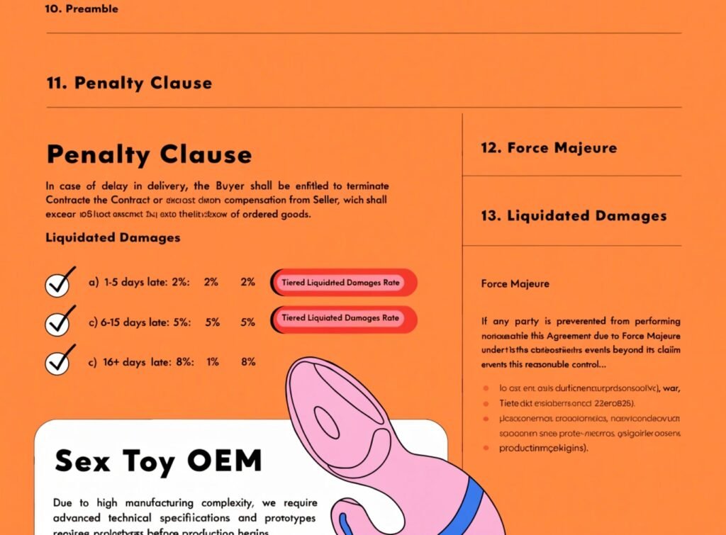How to Write a Penalty Clause Chinese Sex Toy Factories Will Accept — Liquidated Damages Tiered Rate Force Majeure Penalty clause Chinese factory accept liquidated damages tiered rate force majeure carve-out sex toy OEM