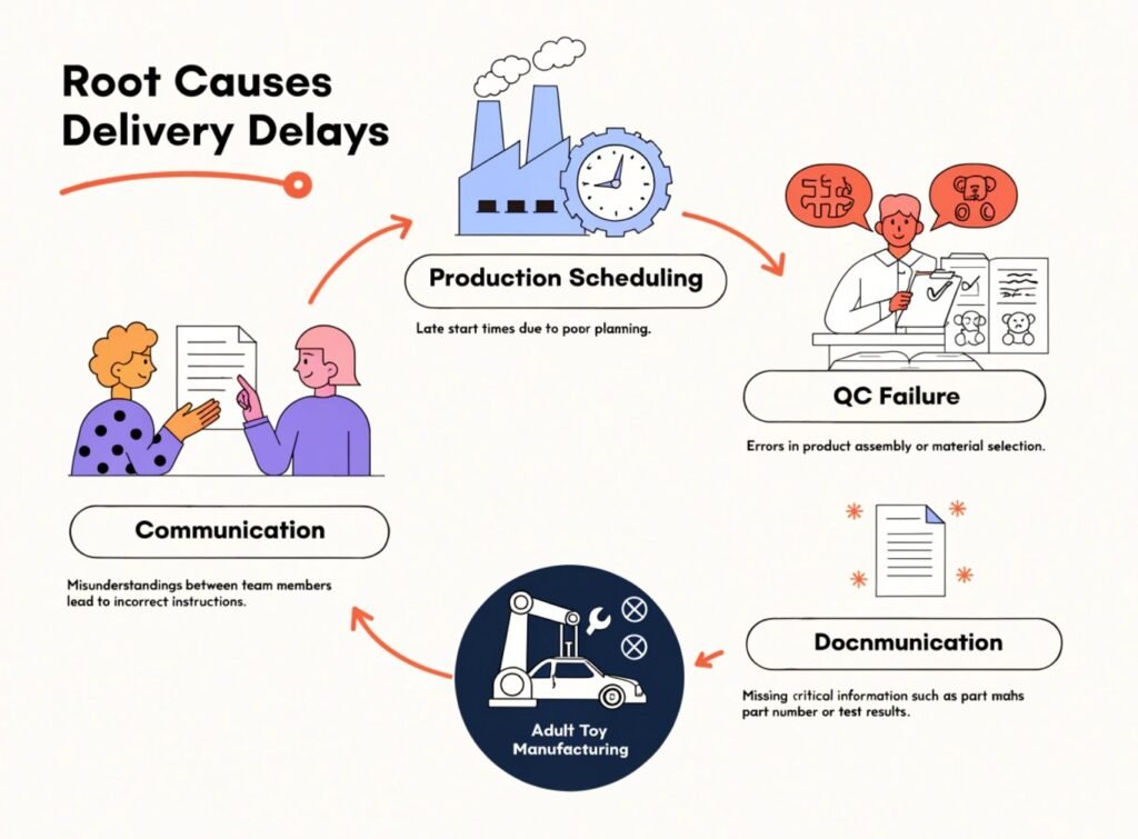 Root Causes of Supplier Delivery Delays in Adult Toy Manufacturing — Prevention Guide Root causes delivery delays adult toy manufacturing production scheduling QC failure documentation communication