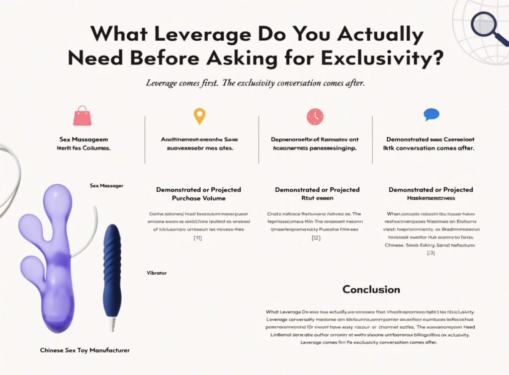 What Leverage You Need Before Asking for Exclusivity with a Chinese Sex Toy Manufacturer Leverage before asking exclusivity adult toy manufacturer volume payment track record market access partnership intent
