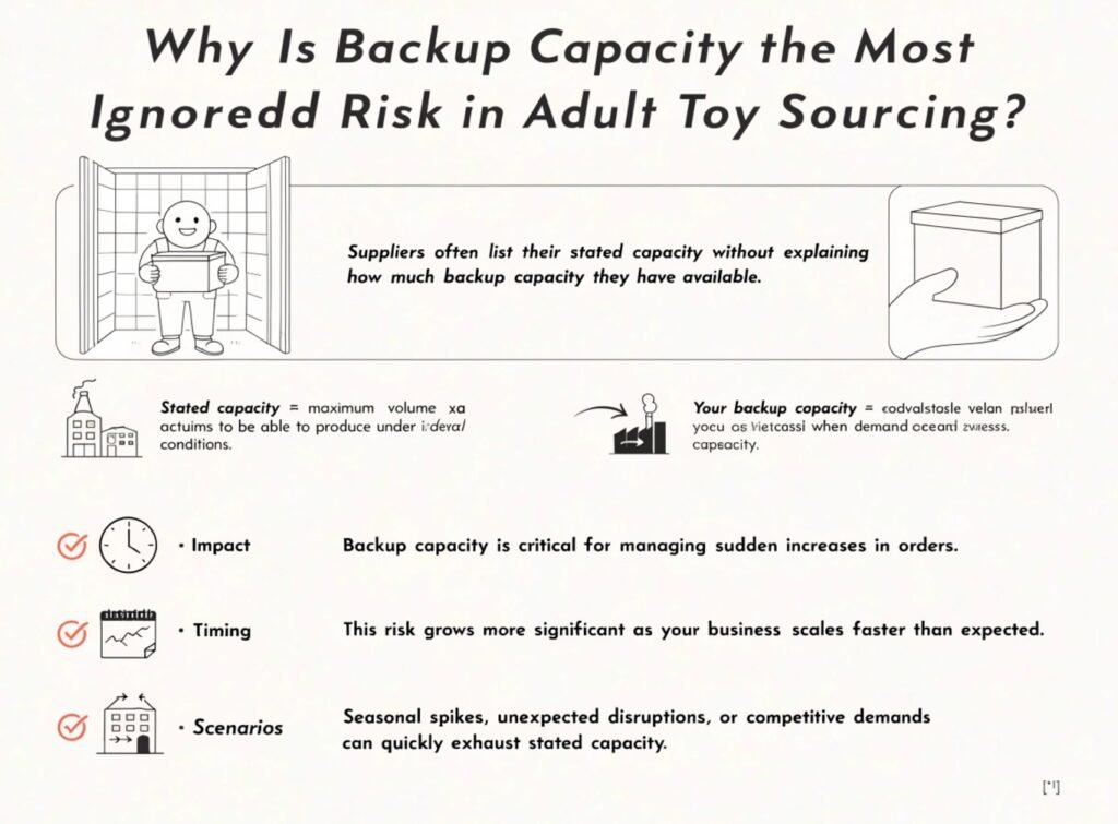 Why Backup Capacity Is the Most Ignored Risk in Adult Toy Sourcing Backup capacity ignored risk adult toy sourcing primary supplier ceiling seasonal spike production problem